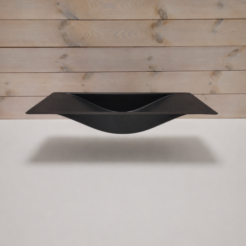 Svart Wave tvättställ i aluminium – Reginox (designklassiker) - Bild 2